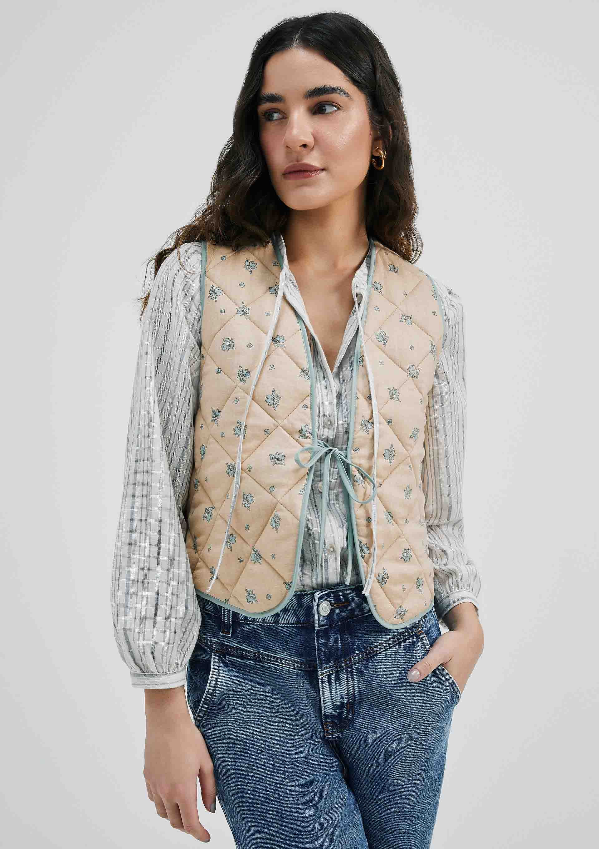 Colete Feminino Estampado Matelassê