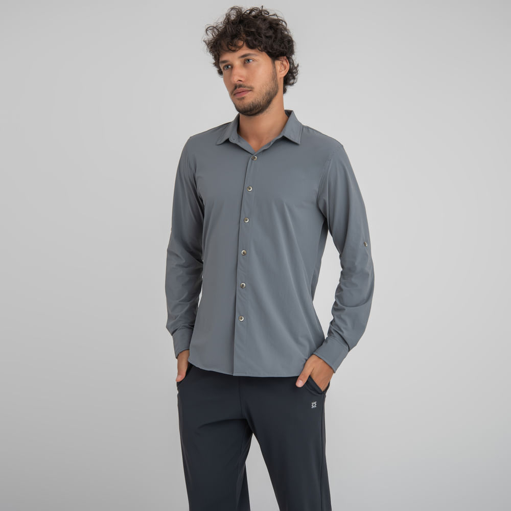 Camisa UV Com Proteção Solar Nepal Chumbo