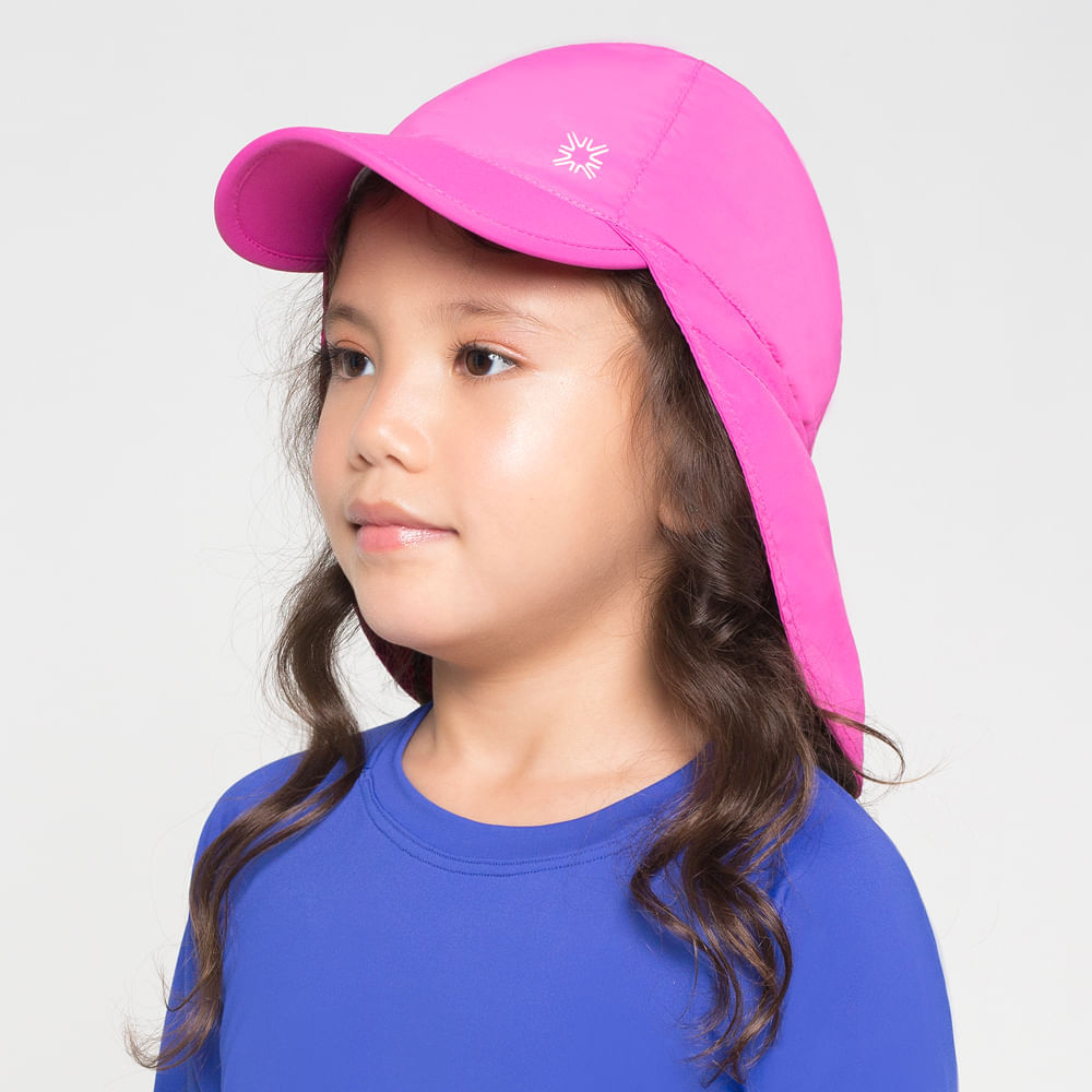 Boné UV Legionário Infantil com Proteção Solar Pink