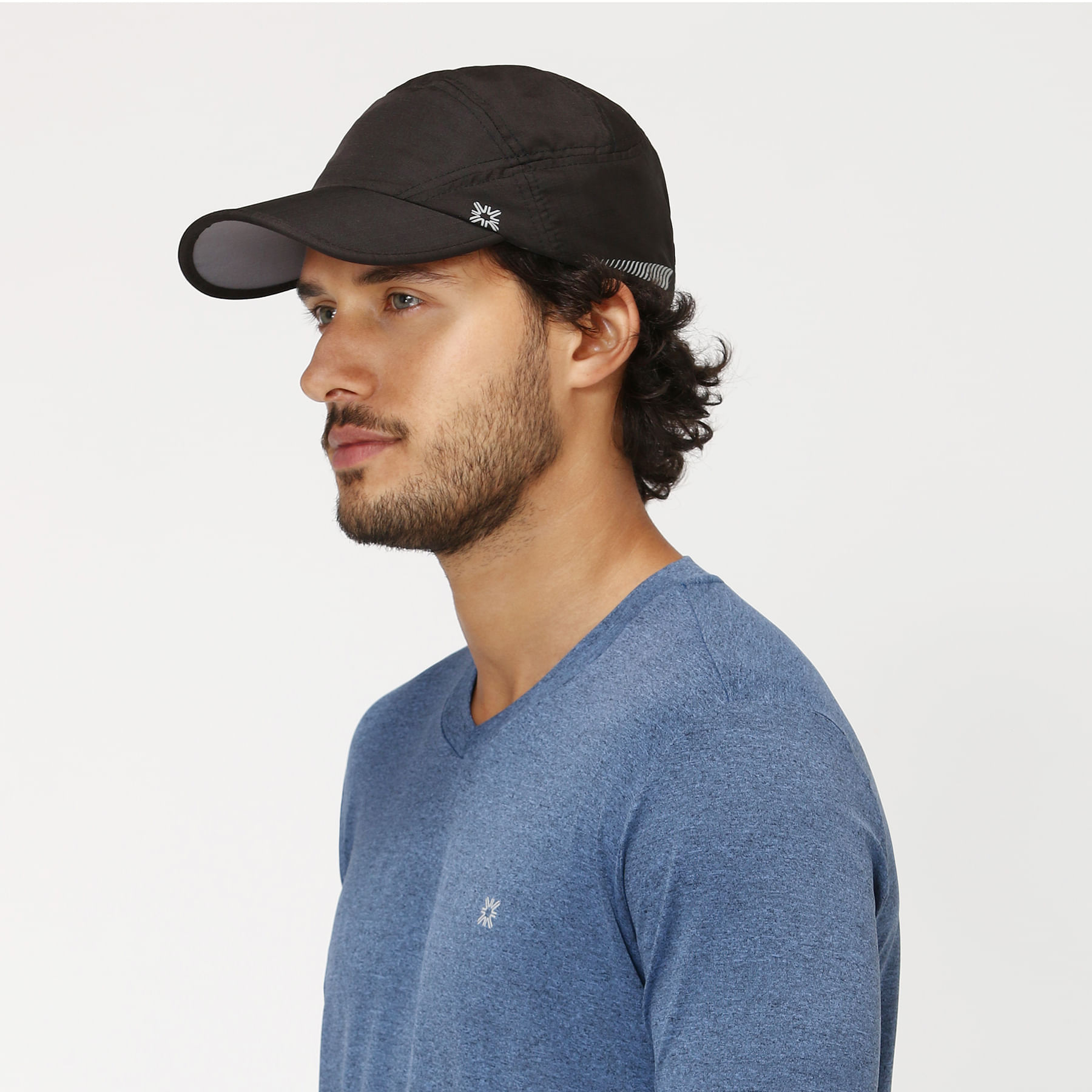 Boné UV com Proteção Solar New Fit Preto