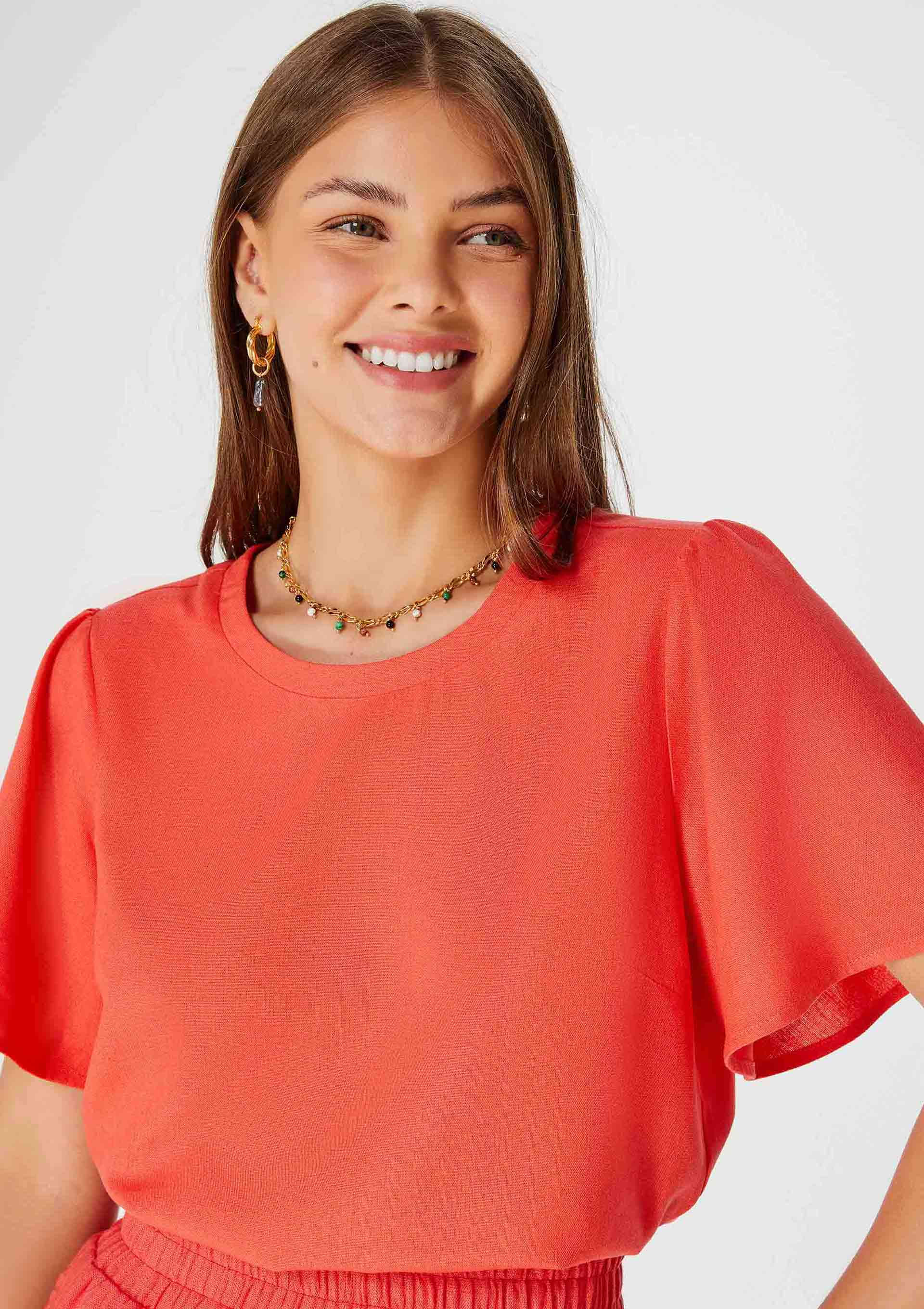 Blusa Feminina Manga Morcego Em Viscose