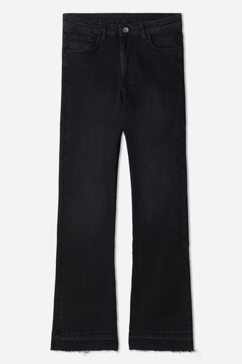 Calça Jeans Cropped - Cinza PP / Cinza