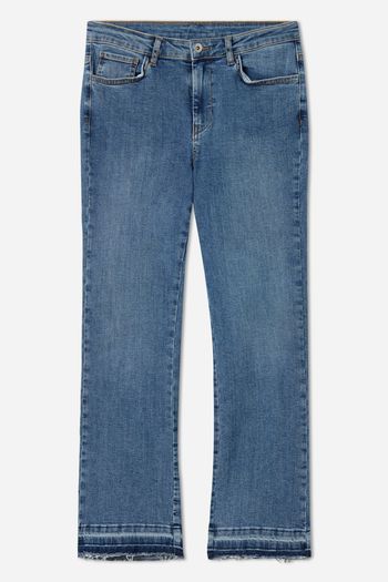 Calça Jeans Cropped - Azul PP / Azul
