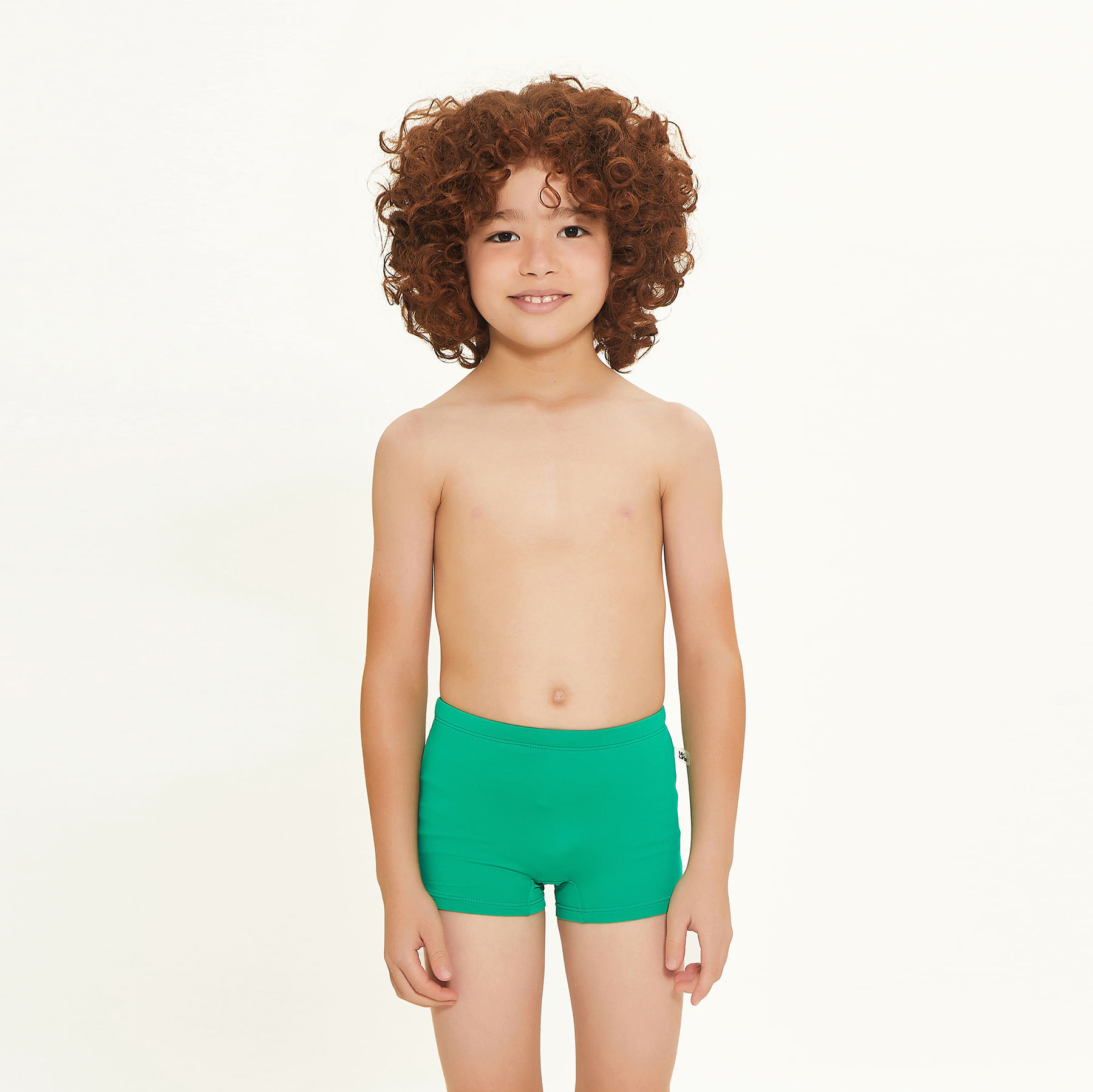 Sunga UV Infantil Com Proteção Solar Verde Folha
