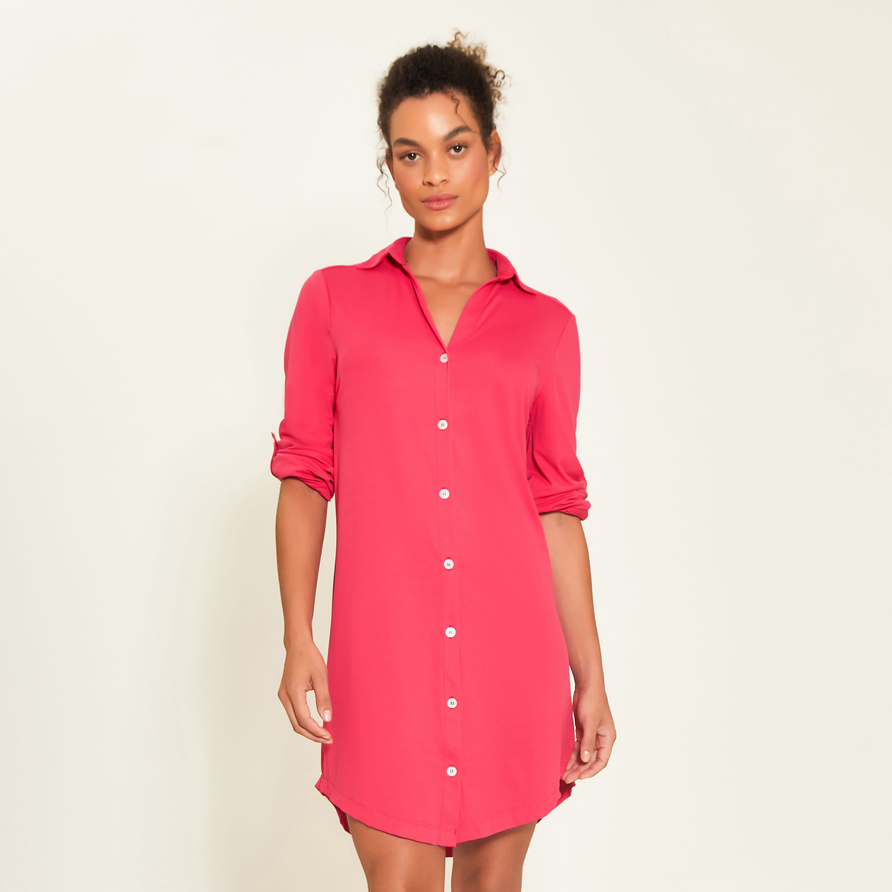 Saída de Praia UV Com Proteção Solar Copenhagen Pink