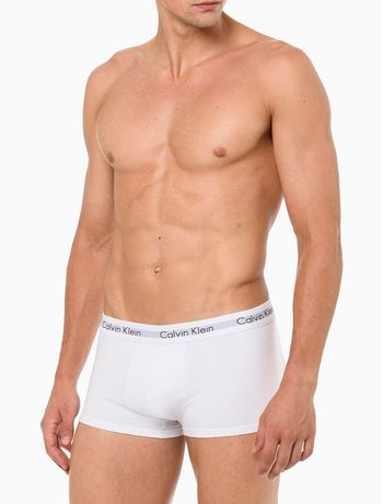 Kit 4 Underwear Trunk Classic Cintura Baixa Com Elastano Elástico Cueca Calvin Klein - Branco S / Branco