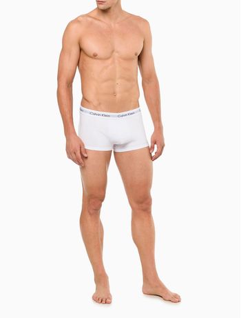 Kit 4 Underwear Trunk Classic Cintura Baixa Com Elastano Elástico Cueca Calvin Klein - Branco S / Branco