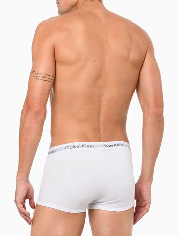 Kit 4 Underwear Trunk Classic Cintura Baixa Com Elastano Elástico Cueca Calvin Klein - Branco S / Branco