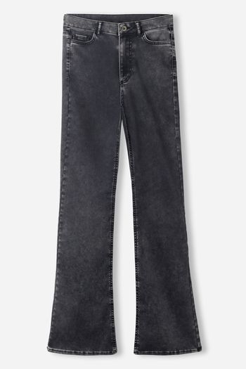 Calça Jeans Flare - Cinza M / Cinza
