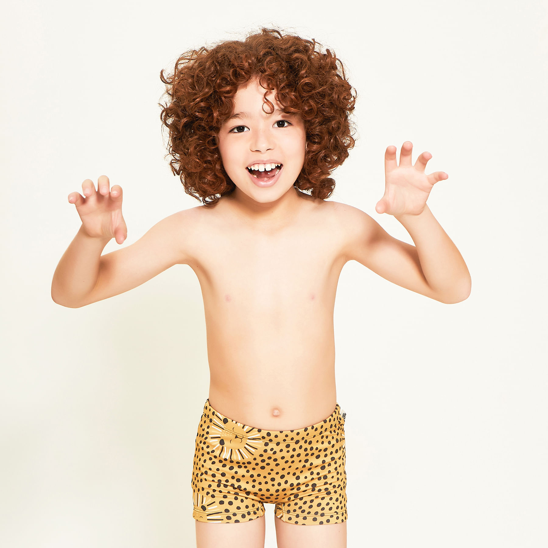 Sunga UV Infantil Com Proteção Solar Estampa Lion