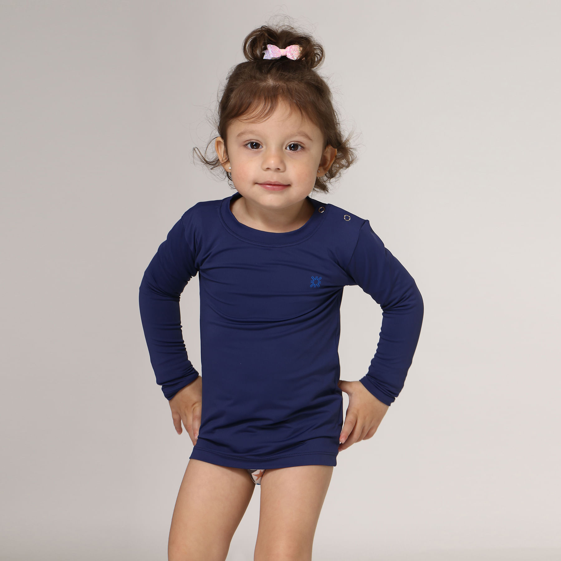 Camisa UV Bebê Com Proteção Solar Marinho