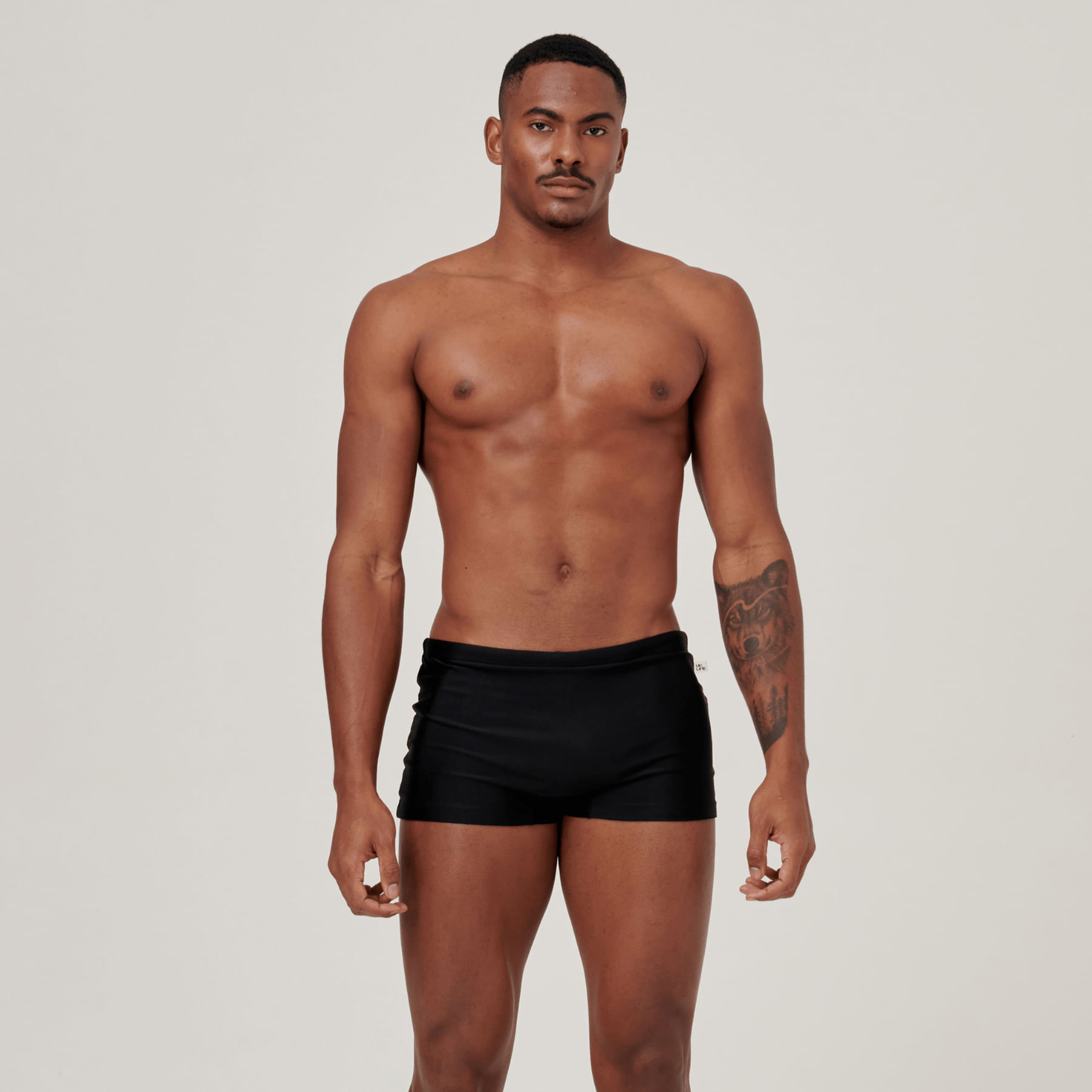 Sunga UV Masculina Com Proteção Solar Boxer Preto