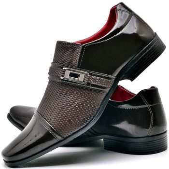 Sapato Social Masculino Com e Sem Verniz DUBUY 814FG 37 / Cobre