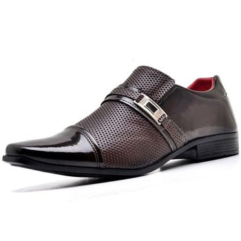 Sapato Social Masculino Com e Sem Verniz DUBUY 814FG 37 / Cobre