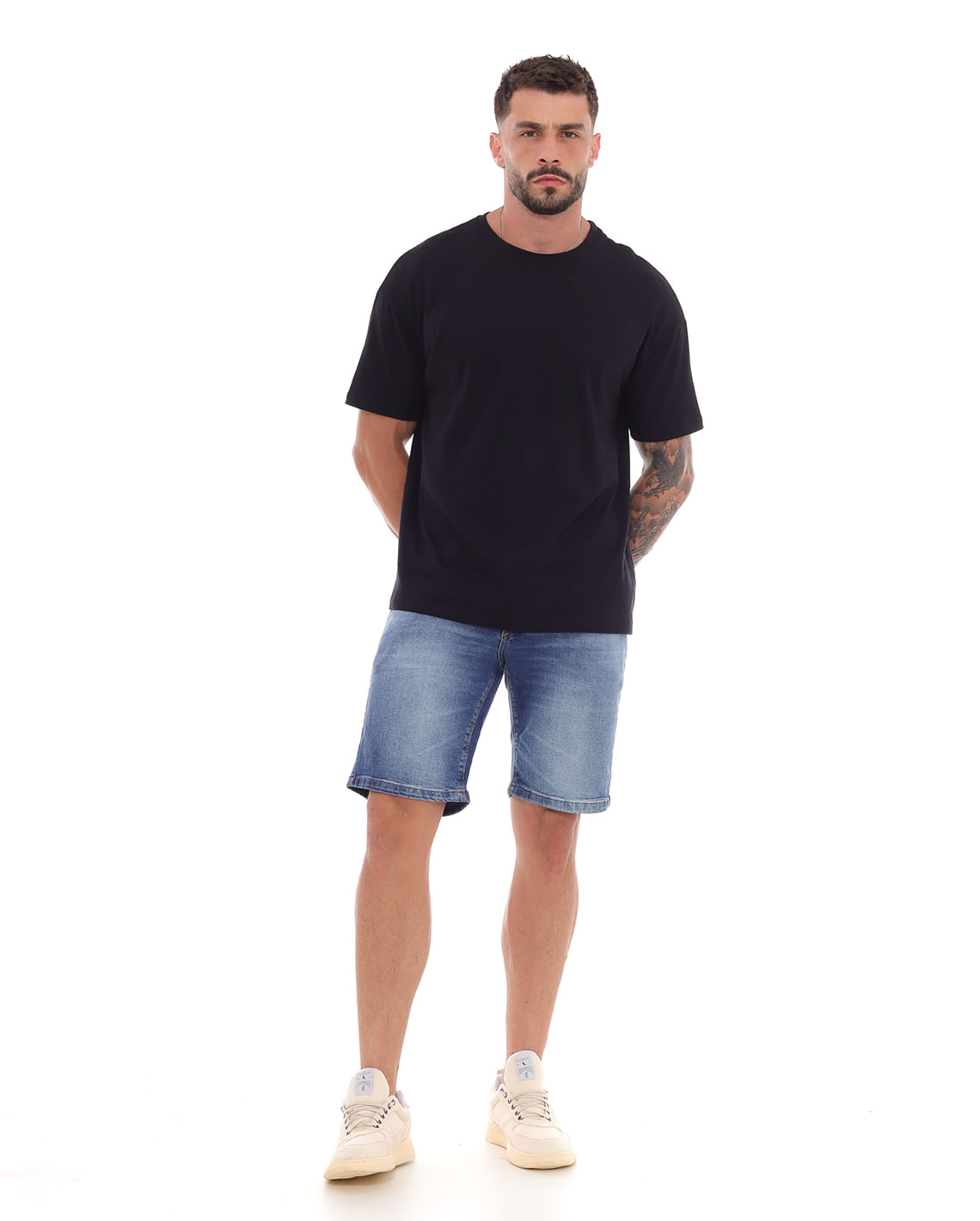 BERMUDA JEANS MASCULINA COM ELASTANO 23109