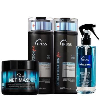 Kit Truss Ultra Hydration Plus Mask Frizz Zero (4 Produtos)