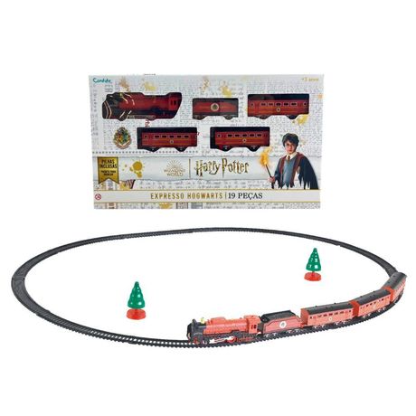 Trem Expresso Hogwarts Conjunto 19 Peças Harry Potter Vermelho E Dourado 3 A 4 Anos Candide
