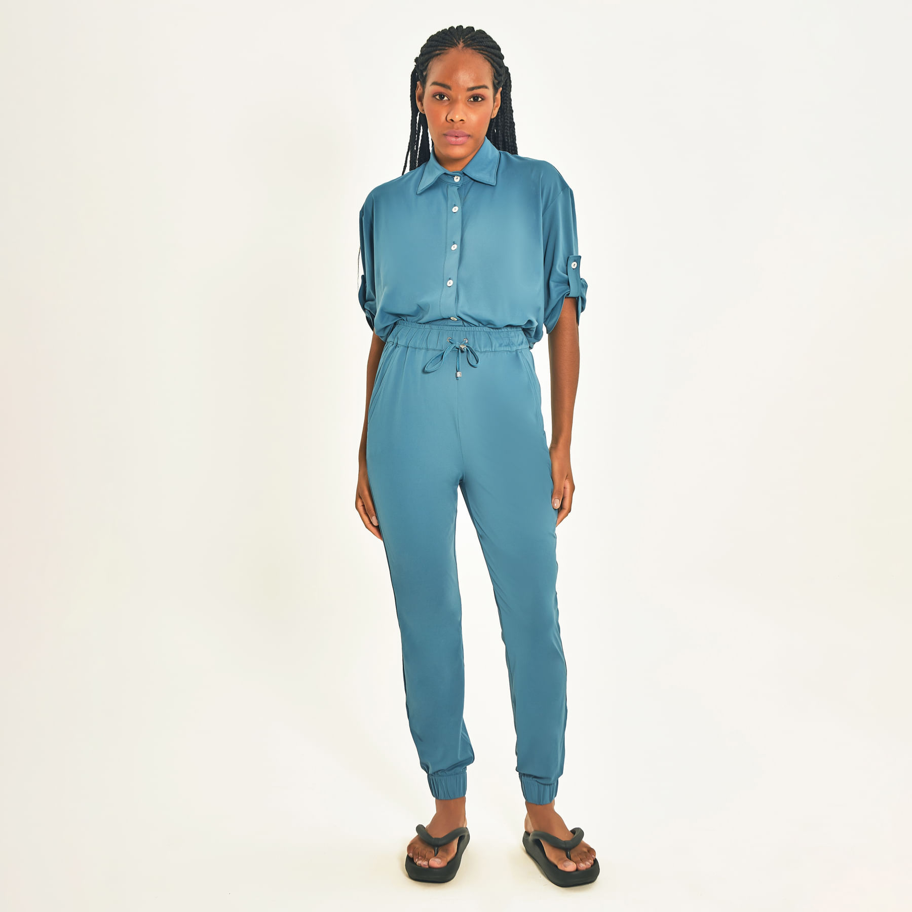 Calça UV Basic Com Proteção Solar Aço