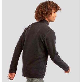 Blusa Fleece Masculina MH100 Forclaz PP / Preto