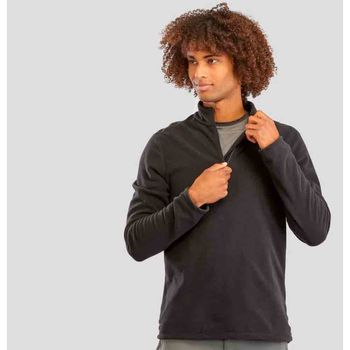 Blusa Fleece Masculina MH100 Forclaz PP / Preto