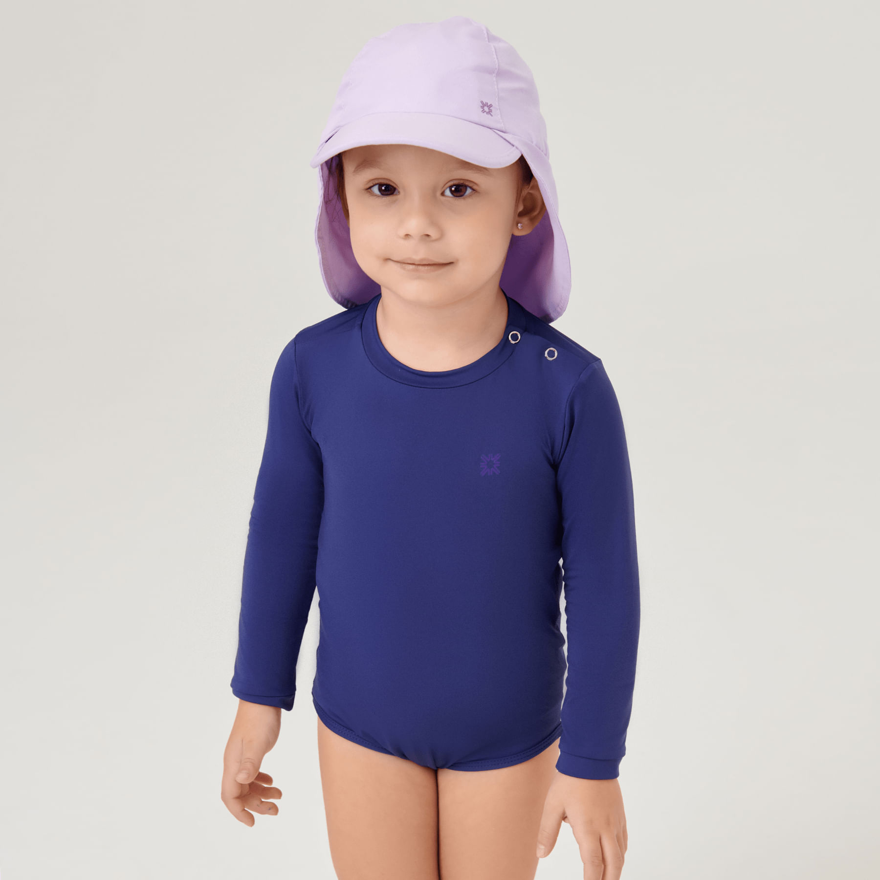 Boné Legionário UV Infantil Com Proteção Solar Basic Kids Lilás