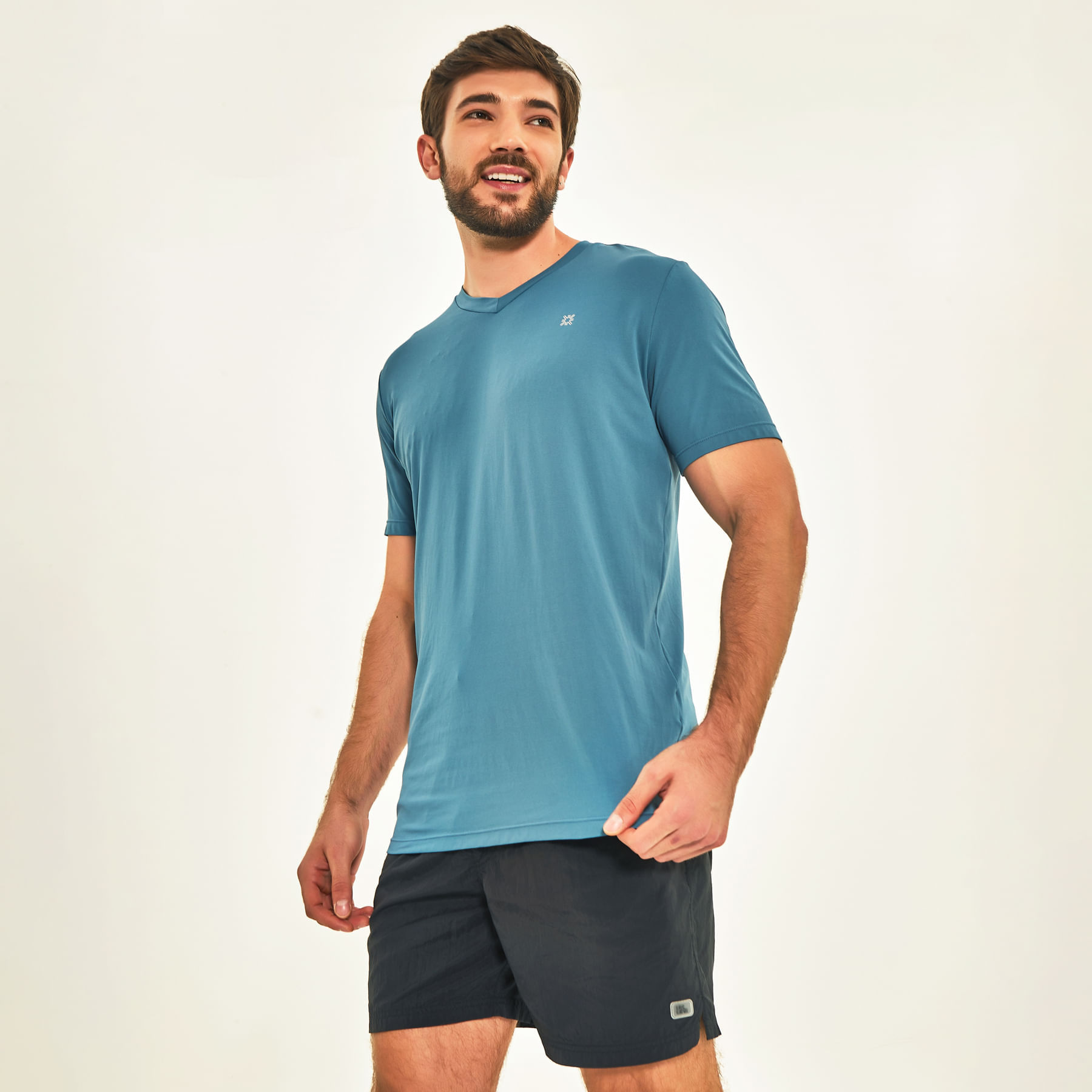 Camisa UV Masculina Com Proteção Solar Sport Fit Aço