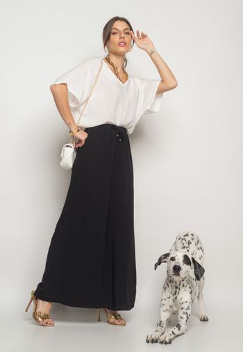 Blusa Morcego Viscolinho Branco Salvatore Fashion M / Branco