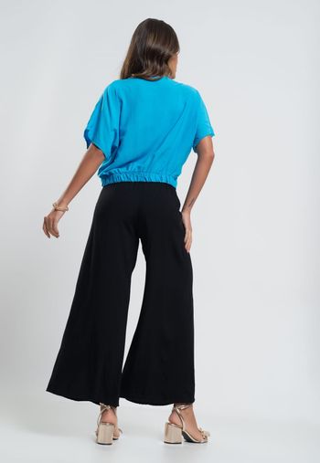 Blusa Morcego Viscolinho Azul Claro Salvatore Fashion P / Azul Claro
