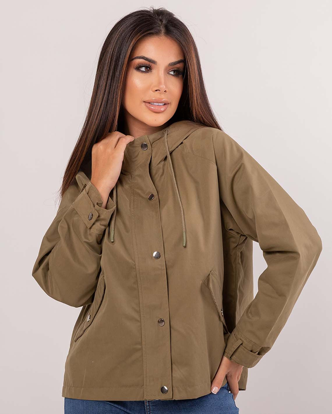 JAQUETA SARJA FEMININA COM CAPUZ 90228
