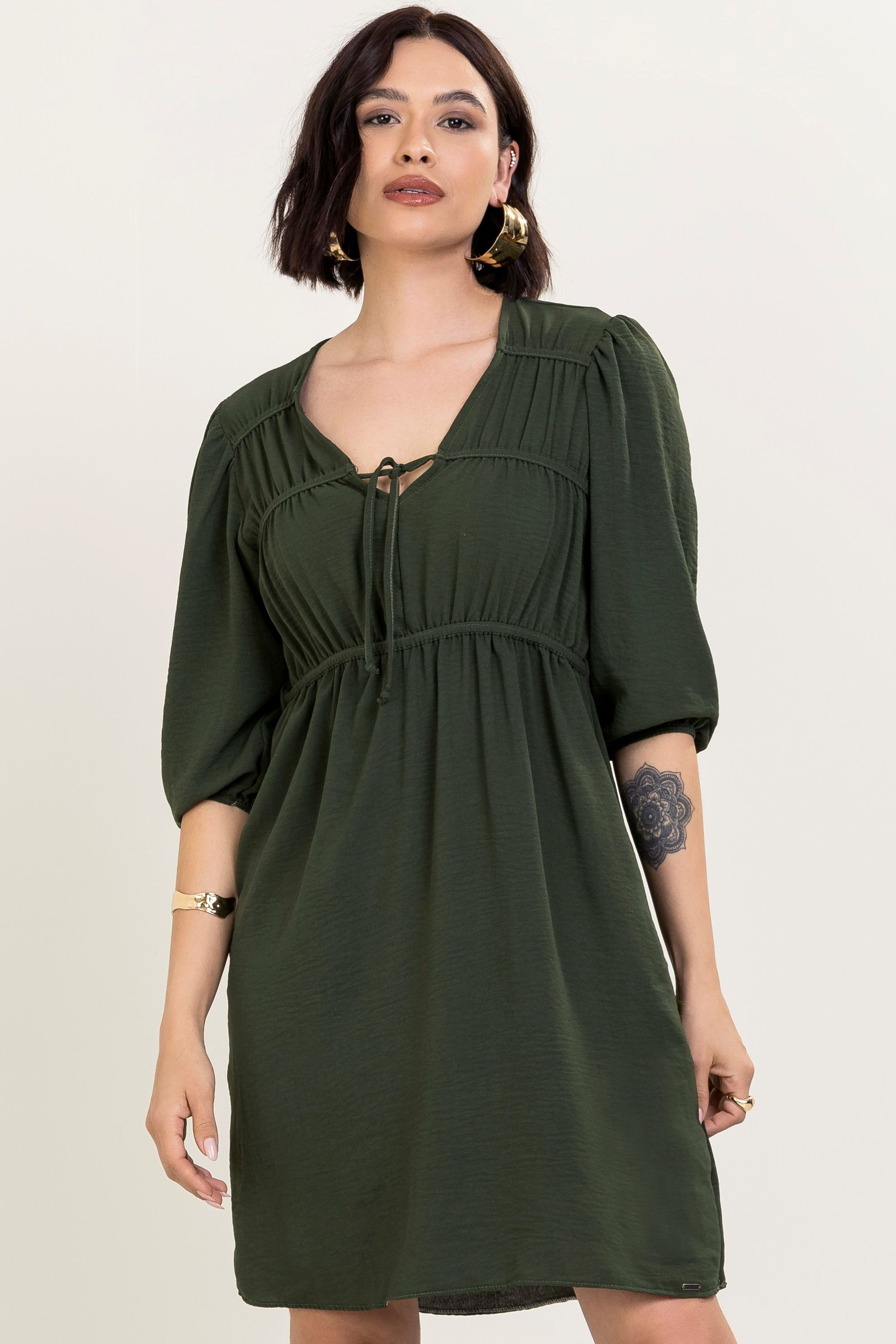 Vestido Feminino Marialícia Verde Escuro